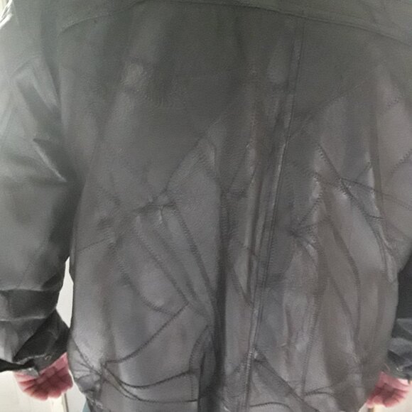 Vintage Flight Path Black Leather Jacket - XL - UNISEX - Picture 4 of 10